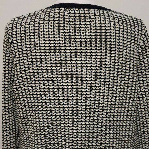 Boden Womens Navy/White Cotton Cranbrook Cardigan Welt Pockets Open Front SZ 8 - Picture 7 of 10